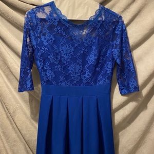 Lace-Top A-line Lace-top semi-formal Dress